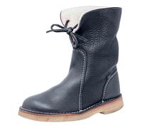 Stivali invernali da donna, stivali da neve, scarpe invernali per il tempo libero, con tacco piatto e pizzo rotondo, per la stagione autunnale e invernale con lacci sul davanti, scarpe da moto da