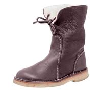 Stivali invernali da donna, stivali da neve, scarpe invernali per il tempo libero, con tacco piatto e pizzo rotondo, per la stagione autunnale e invernale con lacci sul davanti, scarpe da moto da