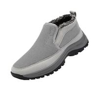 Stivali invernali da uomo, con calda imbottitura, impermeabili, antiscivolo, da trekking, da trekking, da lavoro, per attività invernali, per attività all'aperto, taglia 39-50, grigio., 47 EU