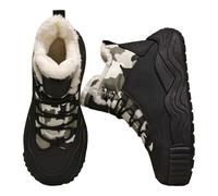 Stivali invernali da uomo con lacci, caldi e comodi | Scarpe invernali da uomo, imbottite, morbide, da trekking, leggere, comode