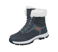 Stivali invernali da uomo, foderati, impermeabili, per il tempo libero, impermeabili, per attività all'aria aperta, fodera in ratina, calda, suola in gomma antiscivolo, resistenti allo sporco, per il