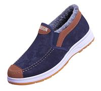 Stivali invernali da uomo Slip-On Casual Scarpe da ginnastica all'aperto per l'escursionismo Scarpe da scuola per ragazzi Moda Pelliccia Foderate Colorblock Scarpe Fitness Walking Formatori Stivali da