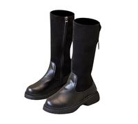 Stivali Invernali per Bambine Piatti alla Moda Comodi Suola Morbida Stivaletti Stringati Bambina in Pile Caldo Chaussures Enfant pour Cole et Loisirs Leggero Antiscivolo Idéales l'Automne l'Hiver