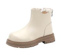 Stivali invernali per bambini invernali per bambini Little Girls Temperament Beaded Princess Boots Fashion Trendy Style Back Zipper Girls Fashion Warm Boots Invernali 29, beige., 26 EU