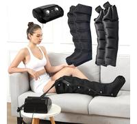 Stivali, massaggiatore per il drenaggio linfatico, 6 cavità, per alleviare il dolore, stimolatore della circolazione per piedi e gambe, include dispositivi per il trattamento di gambe e gambe