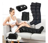 Stivali, massaggiatore per il drenaggio linfatico, 6 cavità, per alleviare il dolore, stimolatore della circolazione per piedi e gambe, include dispositivi per il trattamento di gambe e gambe