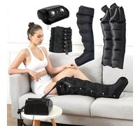 Stivali, massaggiatore per il drenaggio linfatico, 6 cavità, per alleviare il dolore, stimolatore della circolazione per piedi e gambe, include dispositivi per il trattamento di gambe e gambe