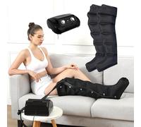 Stivali, massaggiatore per il drenaggio linfatico, 6 cavità, per alleviare il dolore, stimolatore della circolazione per piedi e gambe, include dispositivi per il trattamento di gambe e gambe