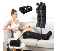 Stivali, massaggiatore per il drenaggio linfatico, 6 cavità, per alleviare il dolore, stimolatore della circolazione per piedi e gambe, include dispositivi per il trattamento di gambe e gambe