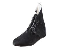 Stivali Medievali da Cavaliere Stivaletti medievali con Punta Affusolata e Suola Antiscivolo, Perfetti per Lo Streetwear e per Tutti i Giorni. (Black, 38)