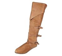 Stivali medievali rinascimentali da Uomo, Stile retrò, Medievale, Punk, Stivali da Cavaliere, Morbidi, Comodi, in Pelle, per Il Tempo Libero, Imbottiti, Antiscivolo