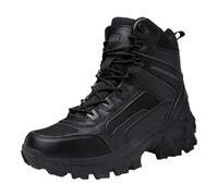 Stivali Militari Uomo Anfibi Uomo Militari Neri Scarponi Tattici Stivali da Combattimento con Zip Laterale Stivaletti da Trekking All'Aperto Stivaletti Stringati Desert Boots
