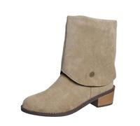 Stivali Mollets Larges Donna Stivali e Stivaletti Donna Cowboy Biker Mezza in Camoscio Con Cerniera Pieghe Basso Stivaletti Corti Scarpe Invernali Stivali, cachi., 40 EU