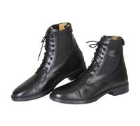 Kerbl Stivaletti stringati Monaco, Stivaletti in pelle per equitazione - Unisex adulti, Black, 45 EU