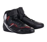 Stivali moto Alpinestars Faster-3 Ride Knit nero argento rosso brillante