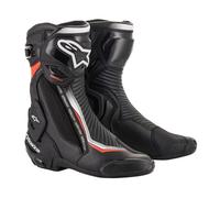 Stivali moto Alpinestars SMX Plus 2 nero-bianco-rosso fluo 45