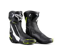 Alpinestars SMX Plus v2 Stivali moto, nero-bianco-giallo, taglia 43 per maschi