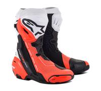 Stivali moto Alpinestars Supertech R Nero/Bianco/Rosso Fluo47 Nero,Bianco,Rosso Fluo