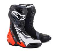 Stivali moto Alpinestars Supertech R Nero/Fluo Rosso/Bianco/Grigio41 Nero,Fluo Rosso,Bianco,Grigio