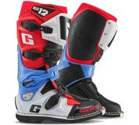 Gaerne SG-12 Stivali da motocross, bianco-rosso-blu, taglia 47 per maschi