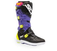 Sidi Crossfire 3 SRS, stivali 47 EU male Nero/Lilla/Giallo Fluo