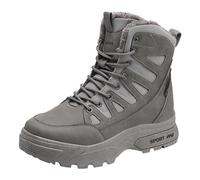 Stivali Moto Uomo Scarpe Invernali da Uomo Foderate Stivali da Anfibi Combattimento alla Moda All'aperto Antiscivolo Doposci Outdoor Scarpe Casual vestibilità Leggera Campeggio e Guida