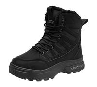 Stivali Moto Uomo Scarpe Invernali da Uomo Foderate Stivali da Anfibi Combattimento alla Moda All'aperto Antiscivolo Doposci Outdoor Scarpe Casual vestibilità Leggera Campeggio e Guida