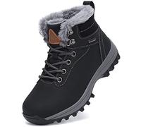 Stivali Neve Bambini Stivaletti Ragazze Ragazzi Comodi Caldi e Antiscivolo Scarpe Invernali Stivaletto Boots Nero Gr.28