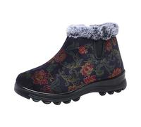 Stivali Neve Donna Stivaletti Antiscivolo con Pelliccia Sintetica Stivali da Donna da Neve Casual Termici Boots da Trekking con Fodera Morbidi Scarpe Dopo Sci Invernali Impermeabili