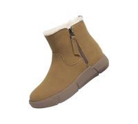 Stivali Neve Donna Stivali Monta Western Comfort Lunghi con Cerniera Laterale E Lacci Motivo Stampato a Lunghi da Western Generisch Stivaletti da da Neve Donna Beige