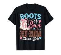 Stivali o Fiocchi Great Grandma Loves You Gender Reveal Family Maglietta