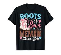 Stivali o Fiocchi Memaw Loves You Gender Reveal Family Maglietta