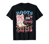 Stivali O Fiocchi Mimi Loves You Gender Reveal Party Maglietta