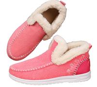 Stivali ortopedici in pile, da donna, invernali, caldi, foderati in peluche, antiscivolo, per attività all'aria aperta, casual, rosa, 42 EU