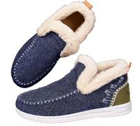 Stivali ortopedici in pile, da donna, invernali, caldi, foderati in peluche, antiscivolo, per attività all'aria aperta, casual, Blu, 39.5 EU