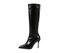Stivali Overknee Marroni da Donna Sexy e con Punta Affusolata con Tacco Alto e Cerniera Laterale Sono Perfetti per Un Look Audace e Invernale da Donna Stivali Lunghi Donna