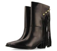Gioseppo Stivali Brunswick in pelle con frange e borchie Nero Donna EU 38