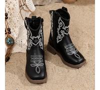 Stivali per bambini, scarpe da bambino versatili e alla moda per uso esterno, stivali da principessa western con imbottitura comoda e ricami carini US1,US10,US11,US13,US3,US5,US6,US7,US8,US9,US2,US4,U