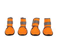 Stivali per Cani, 4 Pezzi Stivali Invernali per Cani da Cucciolo per Pavimentazione Calda Stivaletti per Cani Scarpe per Pavimentazione Calda con Cinturini Riflettenti per Cani (M)