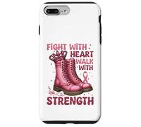 Stivali per il cancro al seno Nastro rosa per la sensibilizzazione di ottobre Custodia per iPhone 7 Plus/8 Plus