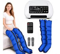 Stivali per pressoterapia, professionali, con 6 camere, per casa, corpo | Macchina a compressione pneumatica, sistema di drenaggio linfatico per piedi, braccia e addome, pressione regolabile da 0 a