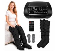 Stivali per pressoterapia, professionali, con 6 camere, per casa, corpo | Macchina a compressione pneumatica, sistema di drenaggio linfatico per piedi, braccia e addome, pressione regolabile da 0 a