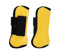 Stivali per tendini di cavallo 4 pezzi, stivali protettivi regolabili per le zampe del cavallo con scocca in PU e imbottitura in neoprene per il salto e l’allenamento (Un paio di zampe anteriori