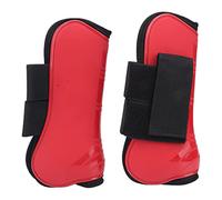 Stivali per tendini di cavallo, protezioni per le zampe dei cavalli con guscio in PU e neoprene elastico, supporto per il fetlock che assorbe gli urti per il salto e l’equitazione (Un paio di zampe