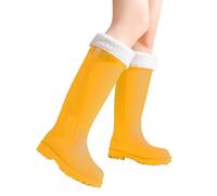 Stivali Pioggia Donna Tronchetti Altezza Stivaletti Slip Giardino Esterno con Comfort Ultimi Leggeri Resistenti Gomma Scarpe Giardiniere