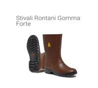 STIVALI PLUVIALI STIVALE N45 TRONCHETTO BASSI IN GOMMA RONTANI forest MARRONE