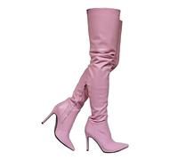 Stivali sopra Il Ginocchio a Punta a Spillo Rosa Chiaro da Donna - per Eventi Speciali in Night Club e Occasioni di Gala,Rosa,39 EU