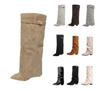 Stivali sopra il ginocchio da donna Shark Boots Stivali neri Slouchy Boots - Punta a punta Tacco con plateau Gambale lungo Stivali alti al ginocchio Inverno Pelle calda Moda Comfort Eleganti Stivali