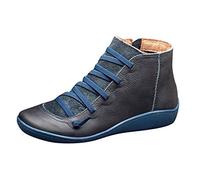 Stivali Texani Donna - Stivaletti Platform Scarponcini Morbidi e Confortevoli Stivali alla Caviglia da Donna Slip On Scarpe Giardinaggio Boots per Inverno Outdoor Trekking