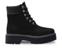 Timberland - Stone Street - Scarponcini rialzati neri in nabuk da 6"-Nero 38
